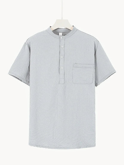 Langarm-Poloshirt für Herren mit Reverskragen – dünnes, vielseitiges Oberteil für Business und Freizeit in Uni-Farben, ideal für den Frühling und Herbst