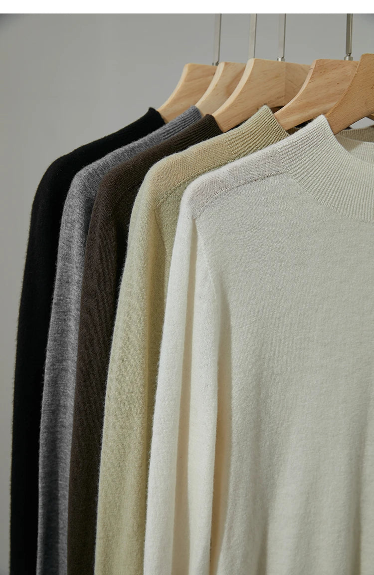 Damen V-Ausschnitt Pullover 100 % Wolle Basic Herbst-Winter