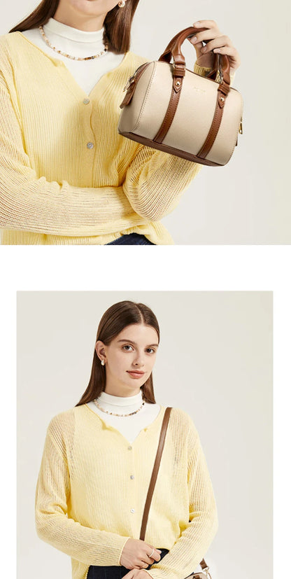 Damen Crossbody-Handtasche aus PU Leder im Chic Stil mit Großem Fassungsvermögen