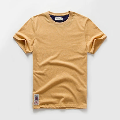 Herren T-Shirt aus Baumwolle in soliden Farben mit kurzem Arm