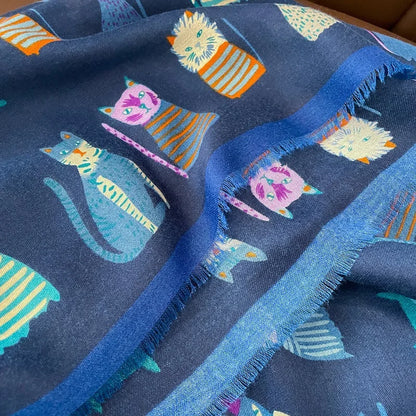 Damen Baumwollschal Tierprint Hijab weich Foulard Pashmina Bandana Kopftuch