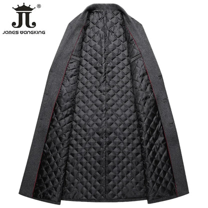 Wollmantel für Herren in Schwarz-Grau – Modern & elegant