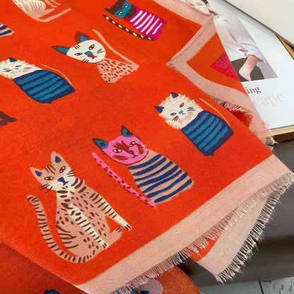 Damen Baumwollschal Tierprint Hijab weich Foulard Pashmina Bandana Kopftuch