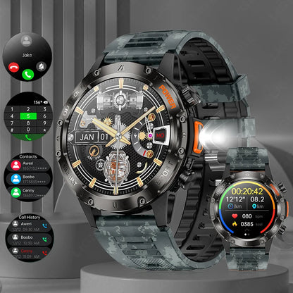 Männer Smartwatch im Outdoor-Design mit Bluetooth und Herzfrequenzmessung