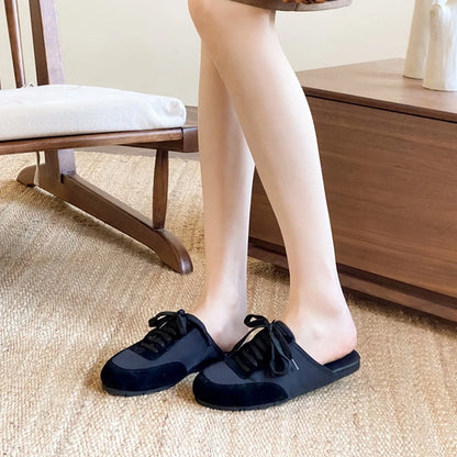Damen Hausschuhe Flach Geschlossene Zehen Slip-On