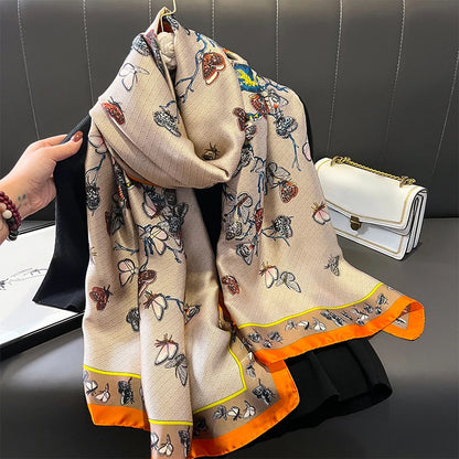 Damen Satin Seidenschal Hijab Sommer Sonnenschutz Strand Kopftuch Foulard