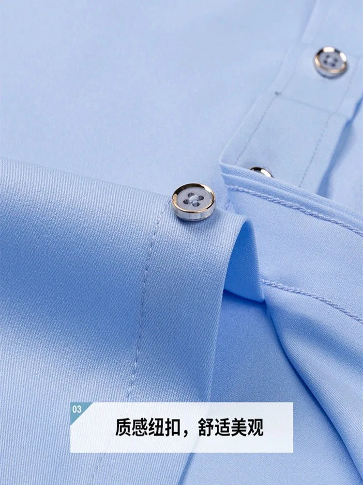 Kurzärmeliges Herrenhemd im koreanischen Stil mit modischem Print und Stickerei – ideal für den Sommer.