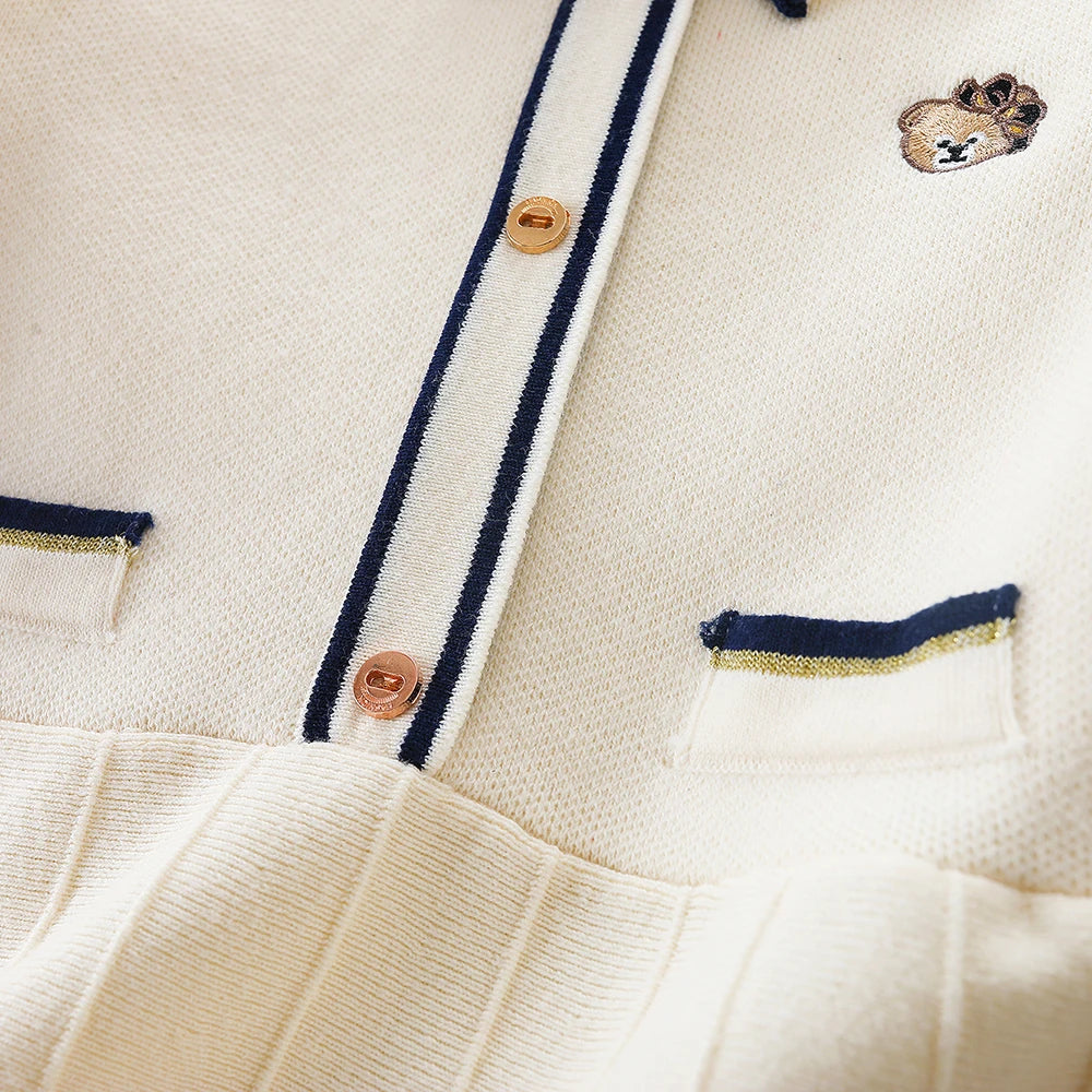 Kinder Mädchen Gestrickte Kleider 2024 Neue Warme Pullover Kleid Kinder Kleidung Langarm Casual Kleid Baby Mädchen Prinzessin Kleid