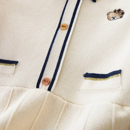 Kinder Mädchen Gestrickte Kleider 2024 Neue Warme Pullover Kleid Kinder Kleidung Langarm Casual Kleid Baby Mädchen Prinzessin Kleid