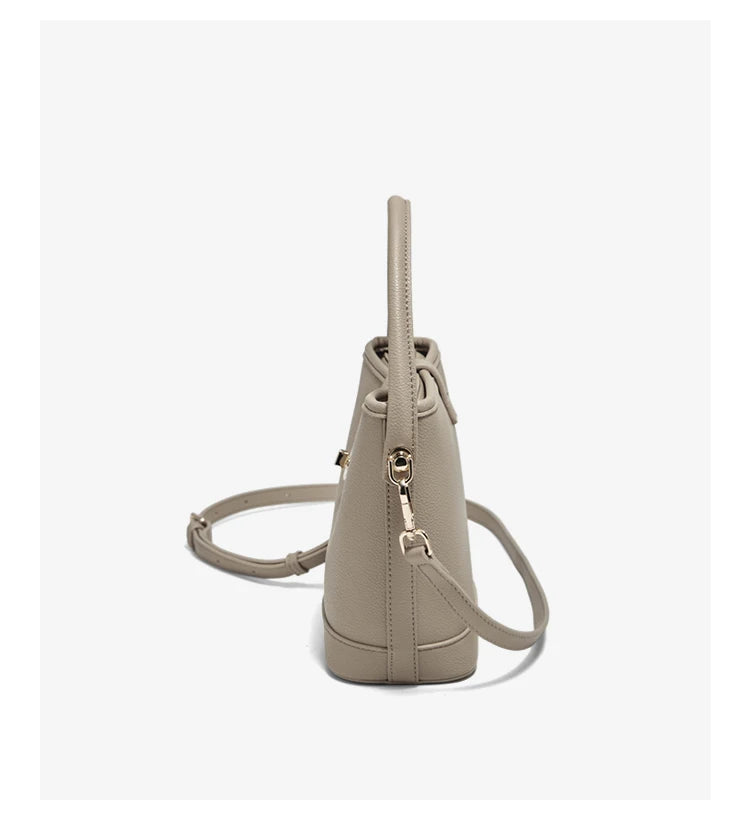 Damen-Schultertasche aus PU-Leder mit Reißverschluss Kompakt und Vielseitig für Alltag und Büro