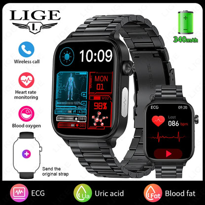 Damen und Herren Mikro-Smartwatch mit EKG und Gesundheitsfunktionen