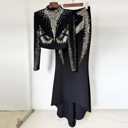 Elegantes ärmelloses Damen-Minikleid mit V-Ausschnitt und Kettendetails im Patchwork-Design