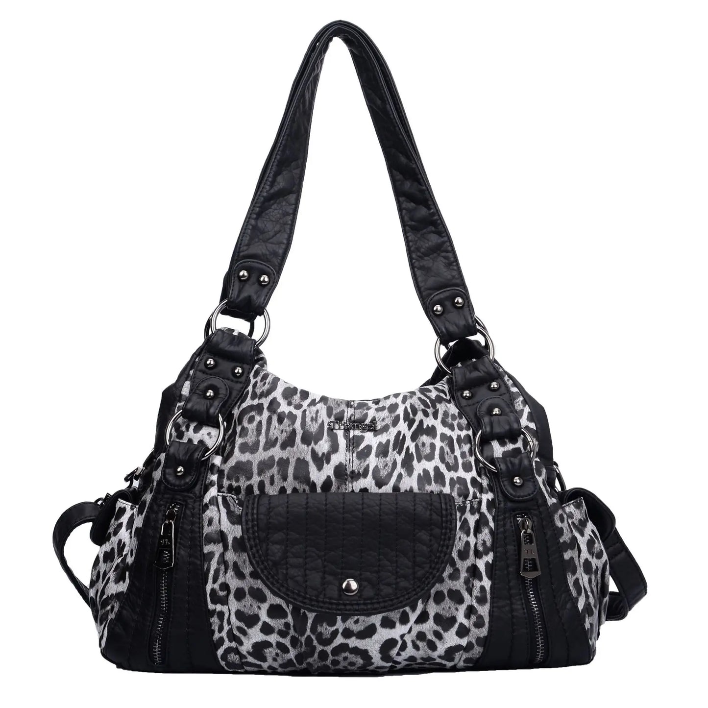 Damen-Hobo-Tasche aus Vintage-Leder mit verstellbarem Tragegurt und Mehrfachtaschen
