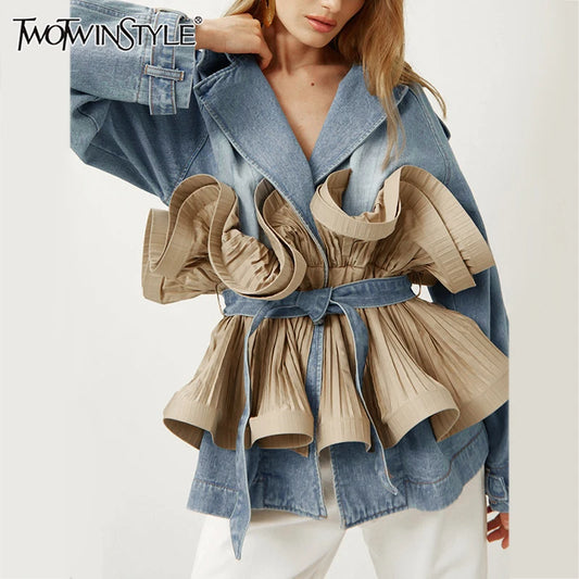 Elegantes Damen-Zweiteiler-Set mit O-Ausschnitt, Langarmjacke und High-Waist-Shorts – modisch und stilvoll