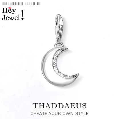 Damen-Charm-Anhänger Mond Statement Schutz aus Sterlingsilber