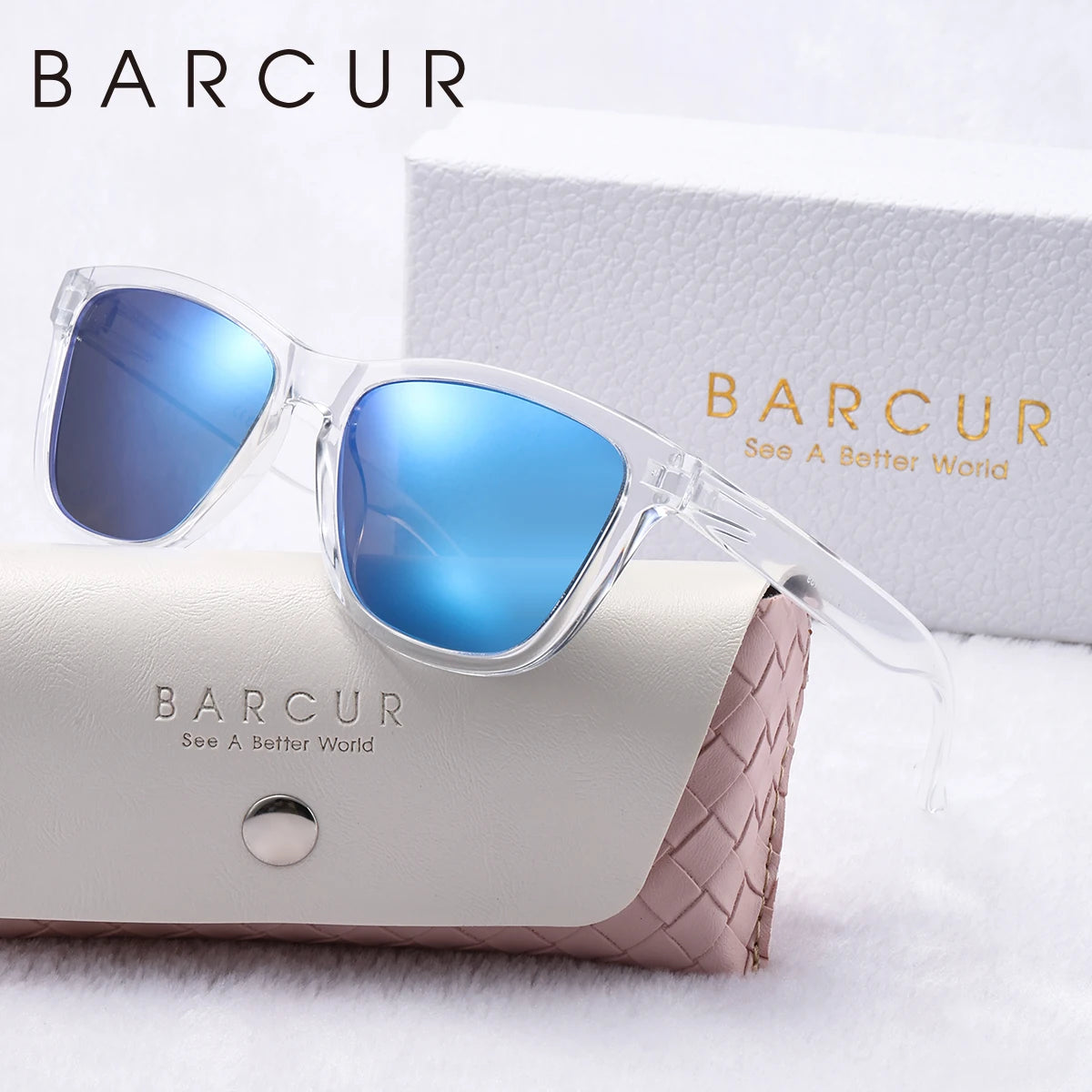 Damen-Sonnenbrille Campus transparent PC UV400 polarisiert Geschenkbox