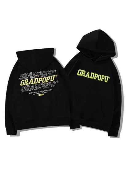 Herbst männer Brief Gedruckt Mit Kapuze Sweatshirts 2025, Neue Hip Hop Baumwolle Fleece Oversize Hoodies Y2K Vintage Streetwear Hoody