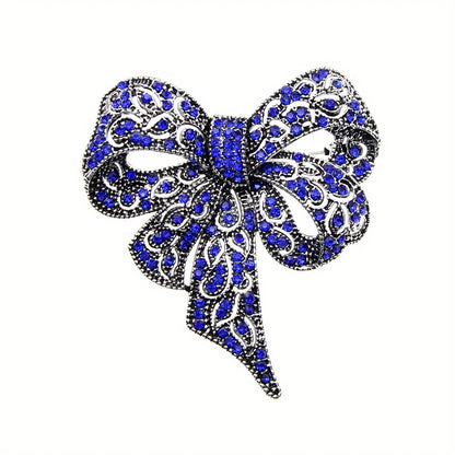 Brosche Schleife Kristall Perle Glänzend Boutique Geschenk Damen