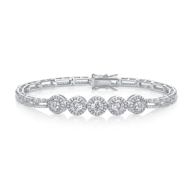 Damen-Armband mit großem Moissanit-Stein