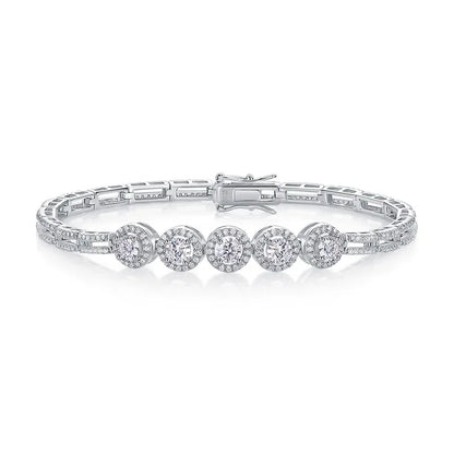 Damen-Armband mit großem Moissanit-Stein