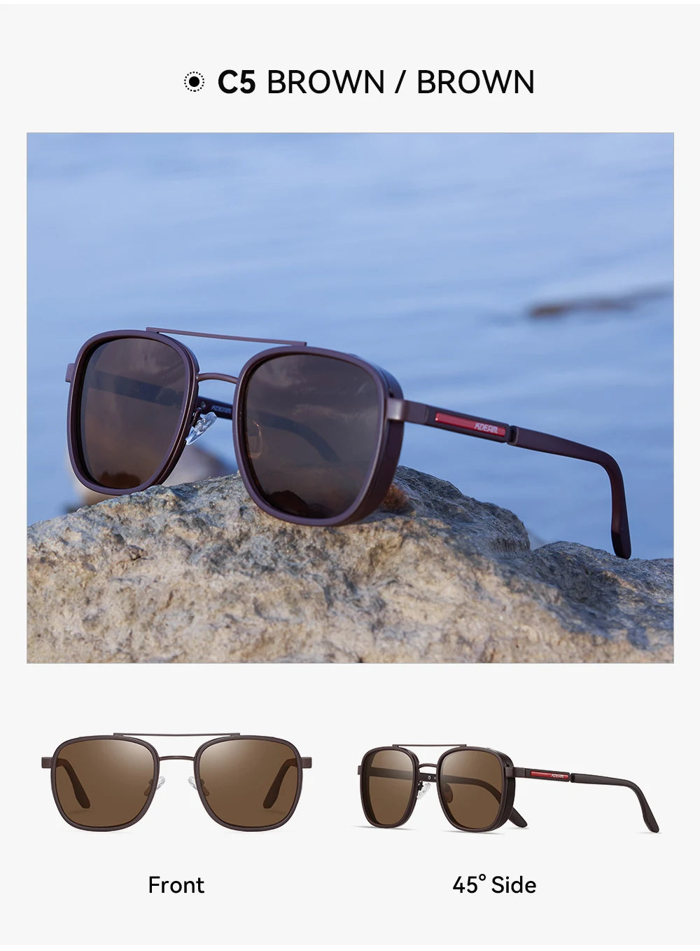 Sonnenbrille Vollrand TR90 polarisiert Angeln Fahren Herren