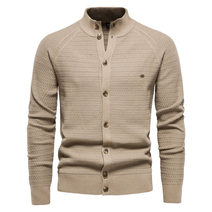 Herren Strickjacke aus Baumwolle im hochwertigen Design für die Wintermode