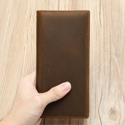 Unisex Geldbörse Clutch Mit RFID-Schutz Und Mehrfachen Kartenfächern Aus Echtem Leder Mit Telefonfach
