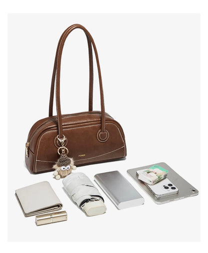 Damen Handtasche Aus PU Leather Simple Retro Stil Für Casual Commuting