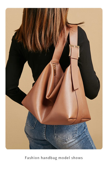 Damen Tote Tasche aus Split-Leder mit großem Fassungsvermögen Crossbody