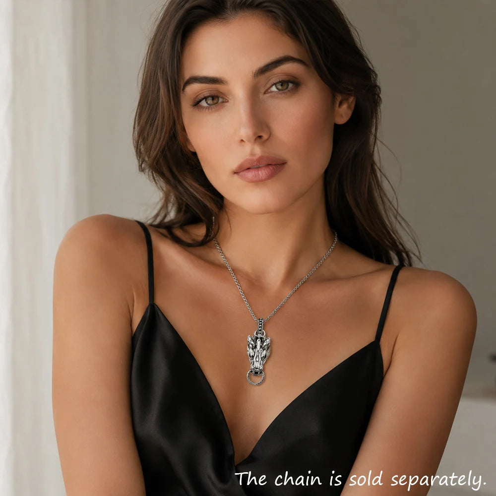 Damen-Charm-Anhänger Drachen Träger Vintage aus Sterlingsilber