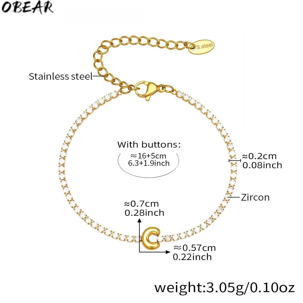 Damen-Armband mit Initialen-Buchstabe