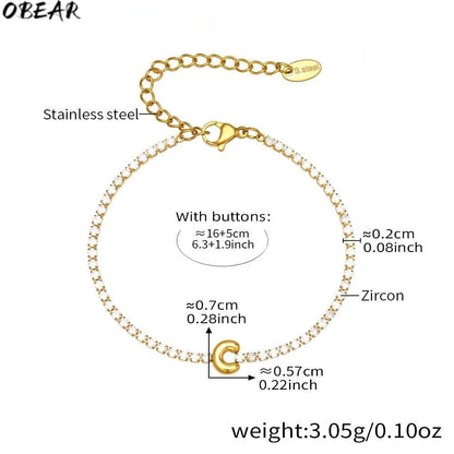 Damen-Armband mit Initialen-Buchstabe