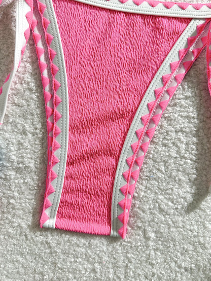 Verführerisches Damen-Bikini-Set in Unifarben – ideal für Strand und Pool