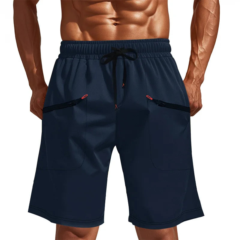 Lässige Herren-Sommershorts mit sportlichem, atmungsaktivem Design – schnelltrocknend und trendig in Uni-Farben