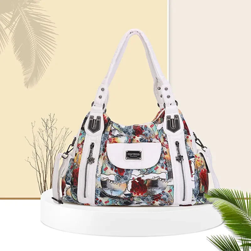 Damen-Schultertasche mit großzügiger Kapazität und durchdachtem Innenaufbau für Smartphone und Geldbörse