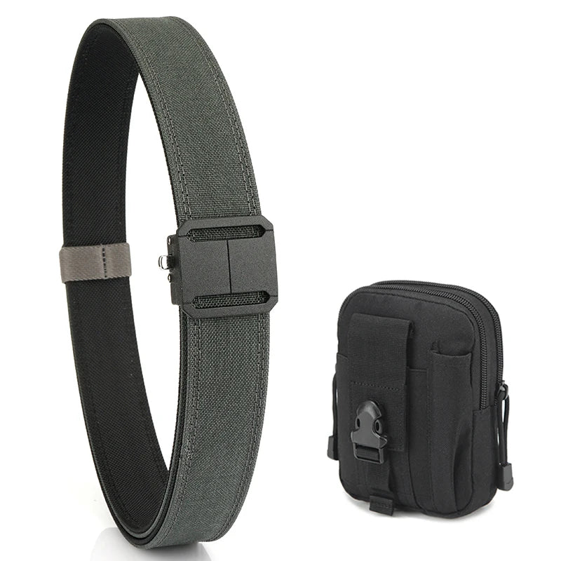 Herren-Taktischer Gürtel mit automatischem Schnallenverschluss aus Nylon Outdoor und Alltag