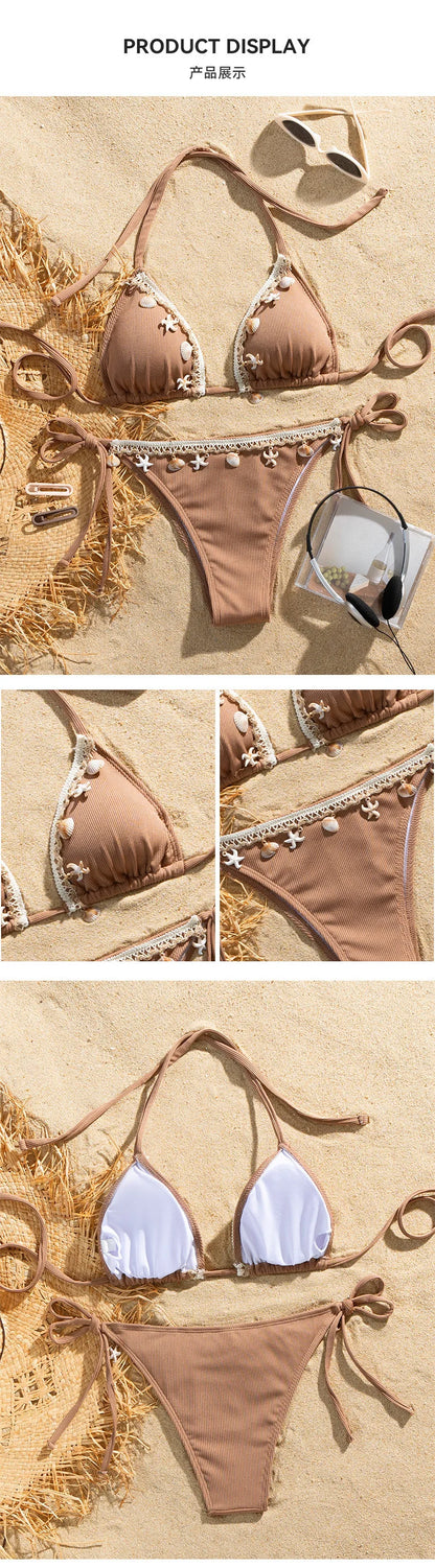 Sexy Bikini-Set für Damen mit Push-up-Effekt – ideal für Strand und Pool