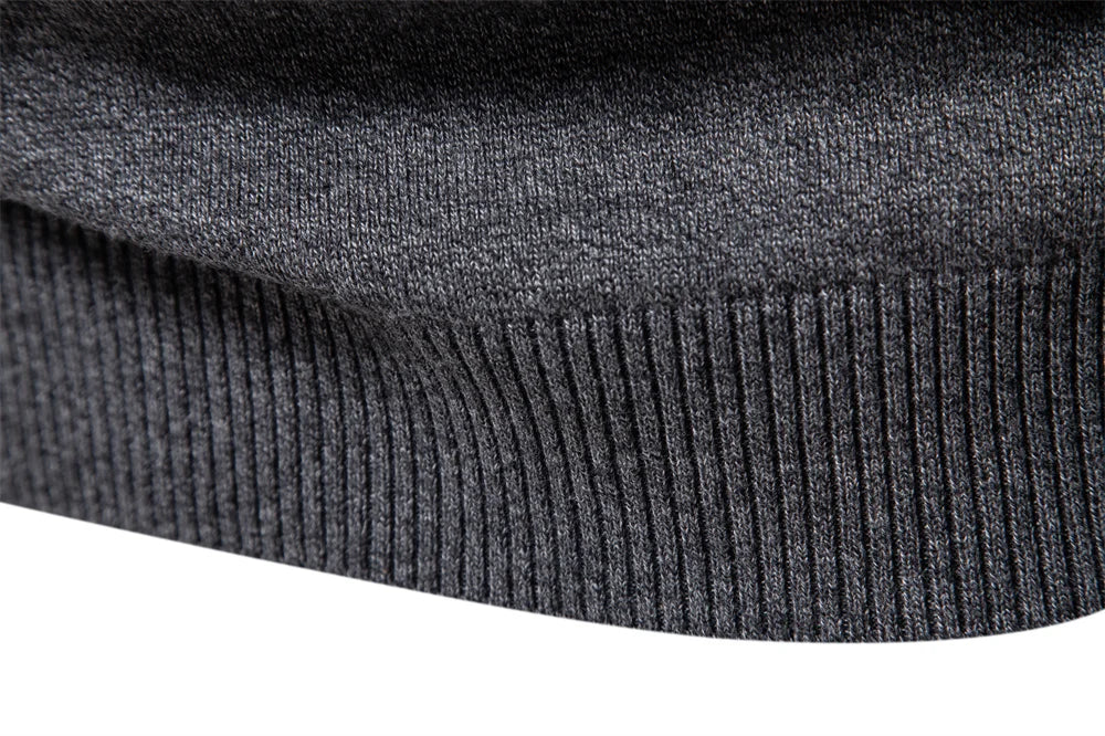 2023 neuer Herbst Baumwoll pullover für Männer o Hals Patchwork Ärmel Pullover Männer einfarbig warme Winter Herren Pullover