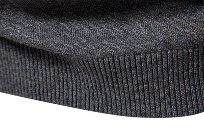 2023 neuer Herbst Baumwoll pullover für Männer o Hals Patchwork Ärmel Pullover Männer einfarbig warme Winter Herren Pullover