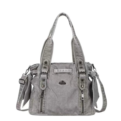 Damen-Handtasche Top-Handle Schultertasche Vintage Stil Aus Weichem PU-Leder Ideal Für Alltag