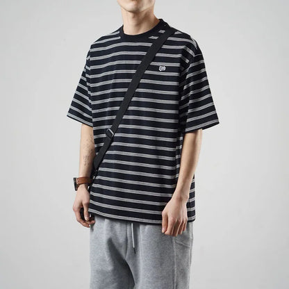 Herren T-Shirt aus Bambus-Mesh und Eisseide mit Rundhalsausschnitt – Kurzarm-Sommeroberteil