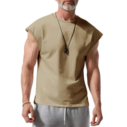 Eng anliegendes Herren-Unterhemd aus Baumwolle – schweißabsorbierend und ideal für Fitness und Sport im Sommer.