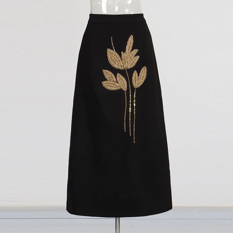 Minimalistisches Damen-Kleid mit Reverskragen, langen Ärmeln und hohem Bund – Patchwork-Design und lockere Passform