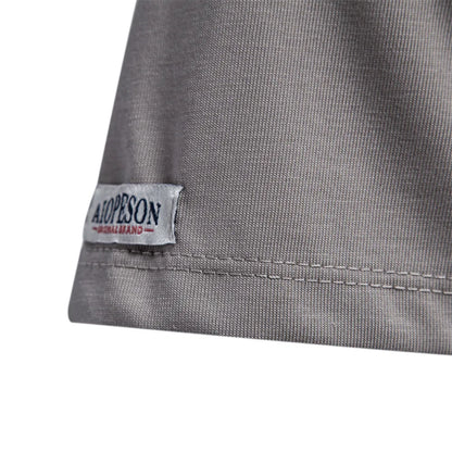 Herren T-Shirt aus Baumwollmischung mit hochwertiger Stickerei und Kurzarm