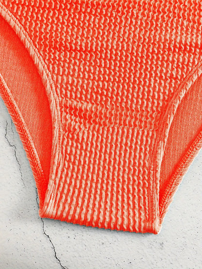 Schwarzer Sexy Tanga-Bikini für Damen in Unifarbe – Brasilianisches Badeanzug-Set für Strand und Pool