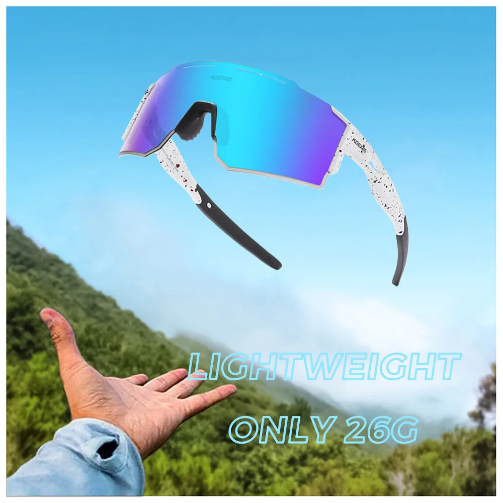 Sonnenbrille Sport TR90 polarisiert 1,2mm Glas Gummisteg winddicht Herren