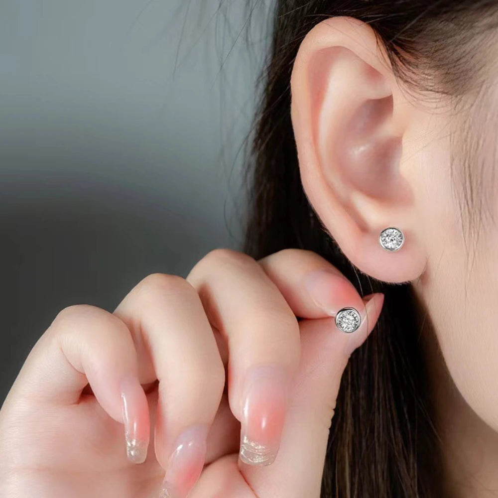 Damen-Schmuckset Halskette Ohrringe und Ring mit Moissanit