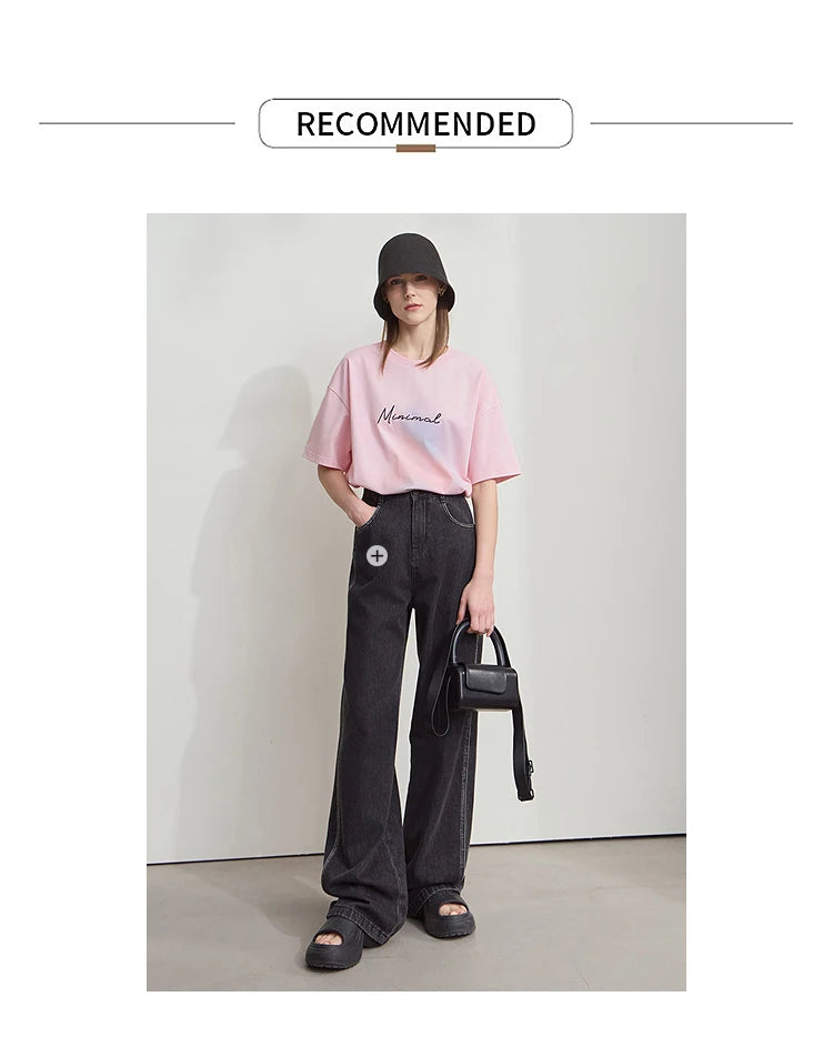 Damen Sommer T-Shirt mit lockerer Passform und buntem Farbverlauf