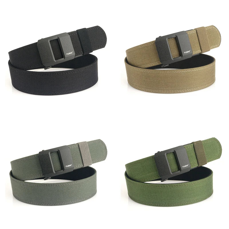 Unisex-Taktischer Gürtel Aus 1100D Nylon Mit Metallschnalle Und Starrer Bauweise Für Polizeieinsatz
