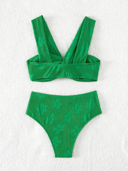 Blumiger Damen-Bikini mit brasilianischem Schnitt – ideal für Strand und Pool